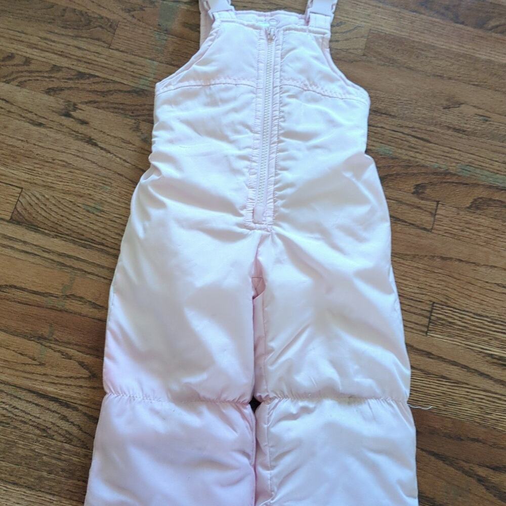 Carter's toddler girls Snow Ski Bib powder pink baby infant size 12M GUC